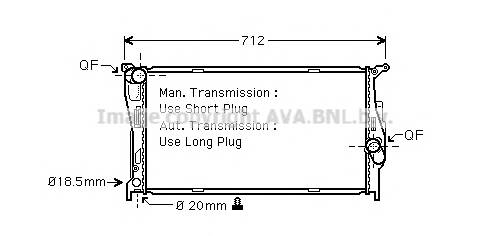 AVA QUALITY COOLING BWA2293 Радиатор, охлаждение двигателя