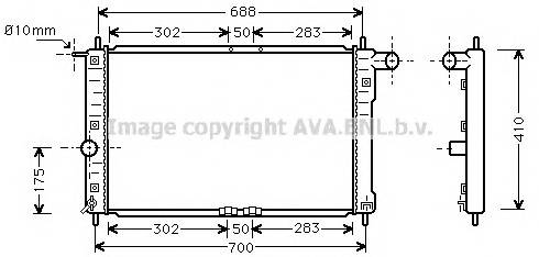 AVA QUALITY COOLING DWA2014 Радиатор, охлаждение двигателя