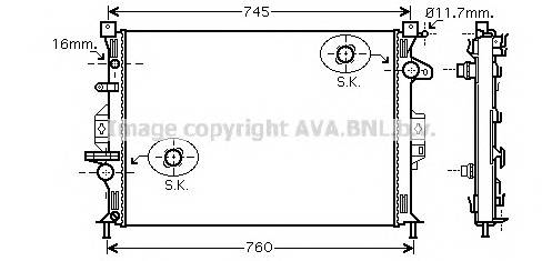 AVA QUALITY COOLING FDA2425 Радиатор, охлаждение двигателя