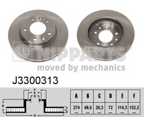 NIPPARTS J3300313 Тормозной диск