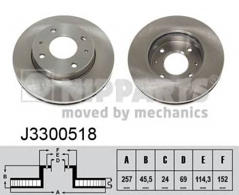 NIPPARTS J3300518 Тормозной диск