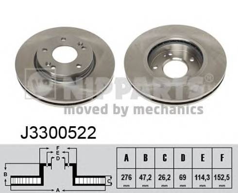 NIPPARTS J3300522 Тормозной диск