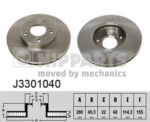 NIPPARTS J3301040 Тормозной диск