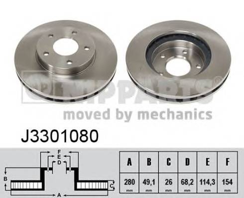 NIPPARTS J3301080 Тормозной диск