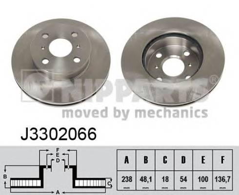 NIPPARTS J3302066 Тормозной диск