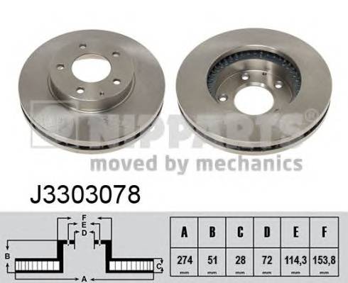 NIPPARTS J3303078 Тормозной диск