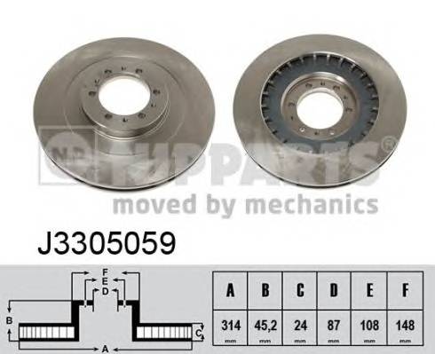 NIPPARTS J3305059 Тормозной диск