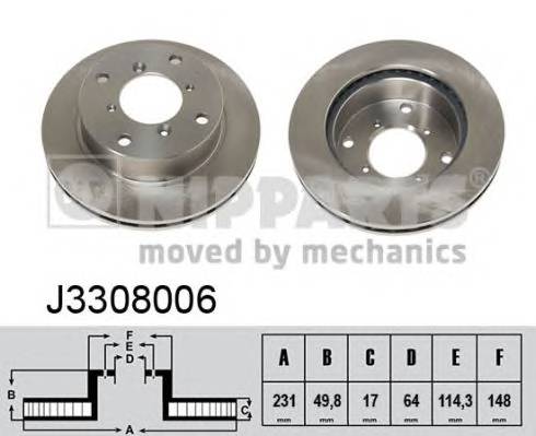 NIPPARTS J3308006 Тормозной диск