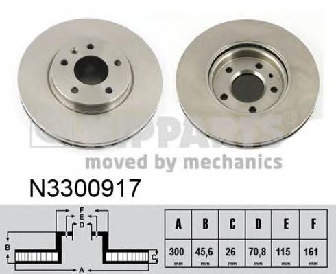 NIPPARTS N3300917 Тормозной диск