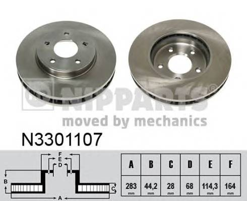 NIPPARTS N3301107 Тормозной диск