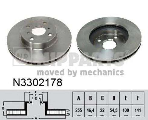 NIPPARTS N3302178 Тормозной диск