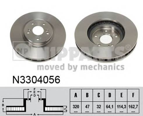 NIPPARTS N3304056 Тормозной диск