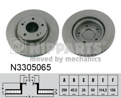 NIPPARTS N3305065 Гальмівний диск