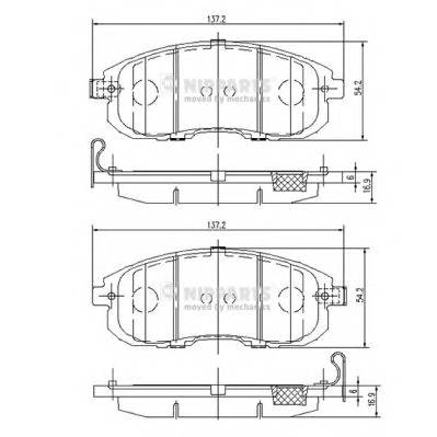 NIPPARTS N3601099 Комплект тормозных колодок,