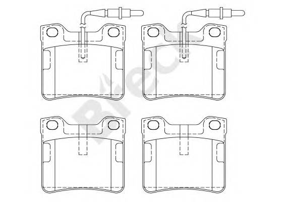 BRECK 21904 00 701 10 Комплект гальмівних колодок,