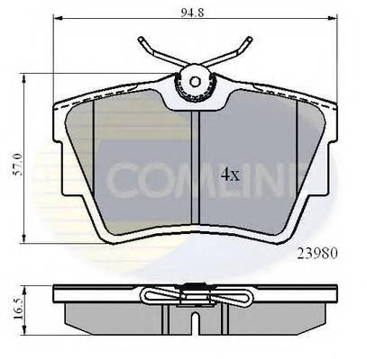 COMLINE CBP0874 Комплект гальмівних колодок,