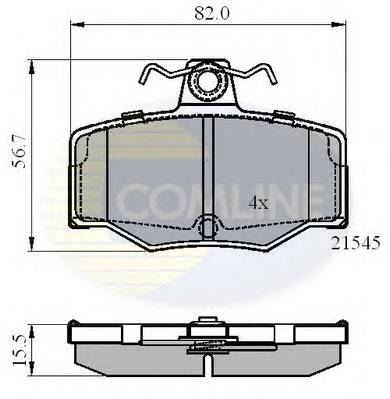 COMLINE CBP0878 Комплект тормозных колодок,