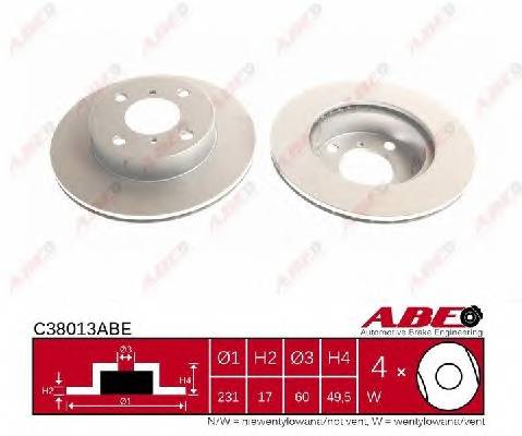 ABE C38013ABE Гальмівний диск