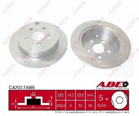 ABE C42017ABE Тормозной диск