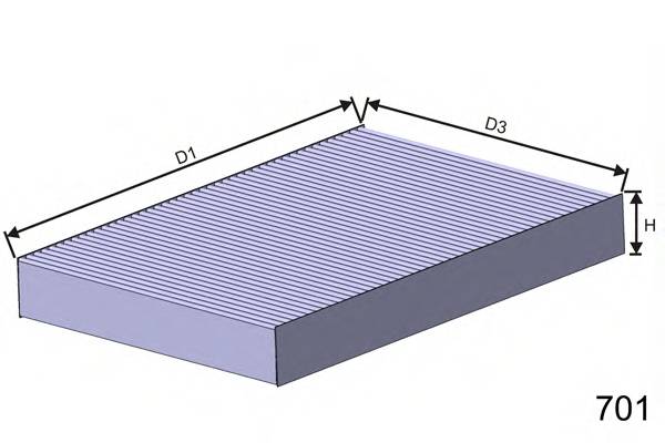 MISFAT HB101C FILTR POWIETRZA KABINOWY