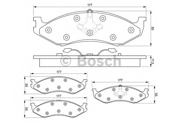 BOSCH 0 986 424 284 Комплект тормозных колодок,