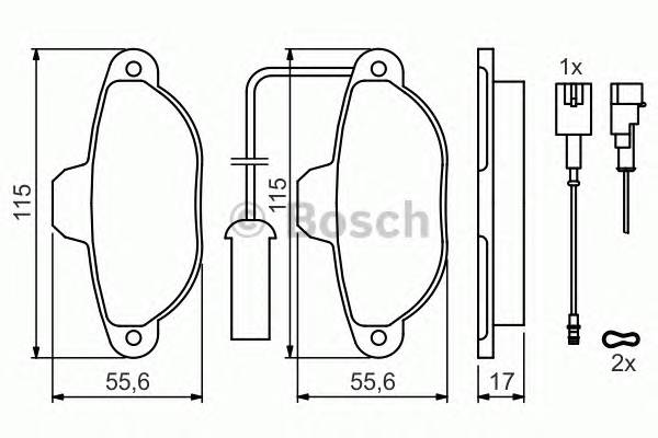 BOSCH 0 986 424 379 Комплект тормозных колодок,