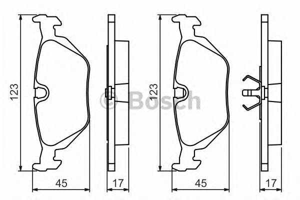 BOSCH 0 986 460 964 Комплект гальмівних колодок,