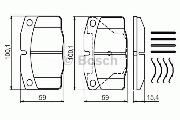 BOSCH 0 986 469 390 Комплект гальмівних колодок,