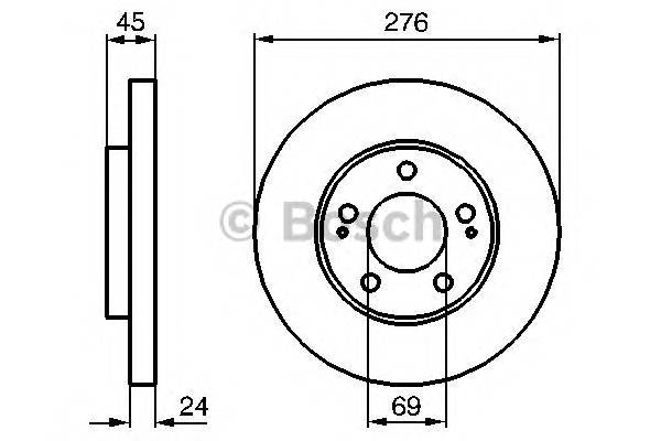 BOSCH 0 986 479 035 Гальмівний диск