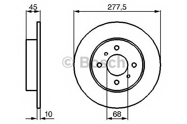 BOSCH 0 986 479 105 Гальмівний диск