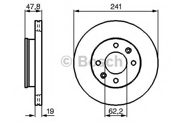 BOSCH 0 986 479 206 Гальмівний диск