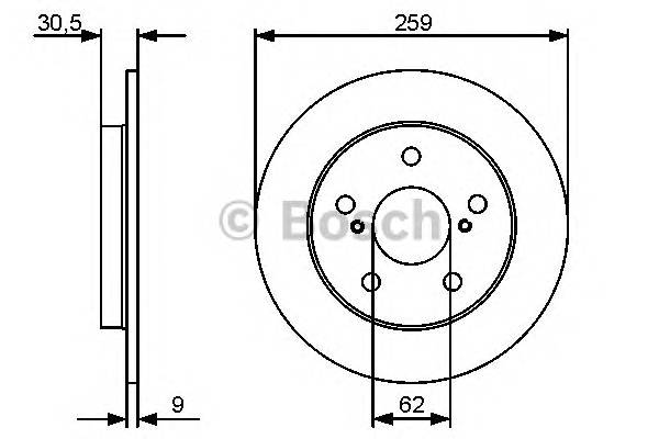 BOSCH 0 986 479 418 Гальмівний диск