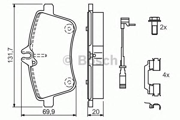 BOSCH 0 986 494 085 Комплект тормозных колодок,