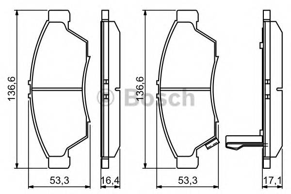 BOSCH 0 986 494 238 Комплект гальмівних колодок,