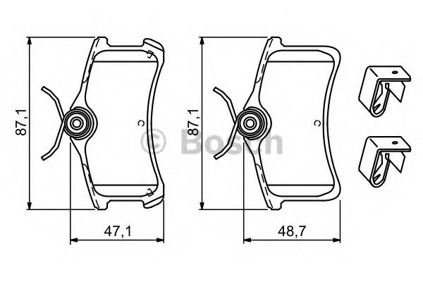 BOSCH 0 986 494 274 Комплект тормозных колодок,