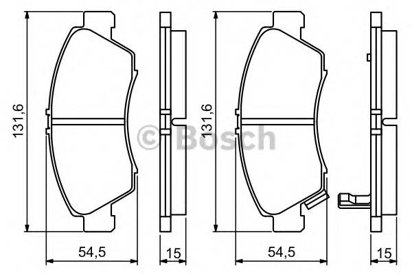 BOSCH 0 986 494 299 Комплект тормозных колодок,