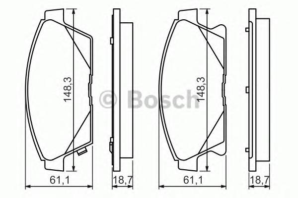 BOSCH 0 986 494 434 Комплект тормозных колодок,