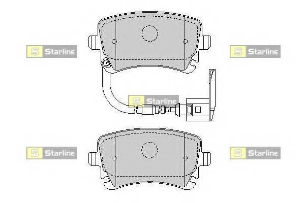 STARLINE BDS826P Гальмiвнi колодки, к-кт.