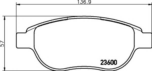 TEXTAR 2360001 Комплект гальмівних колодок,