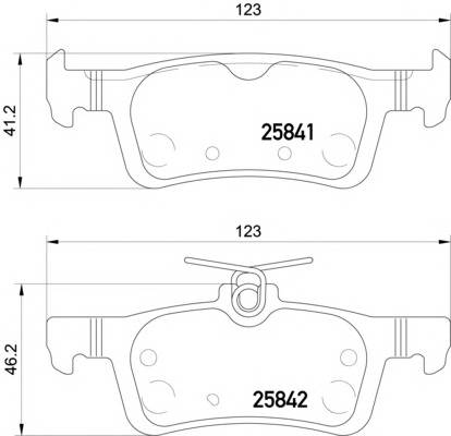 TEXTAR 2584101 Гальмiвнi колодки, к-кт.