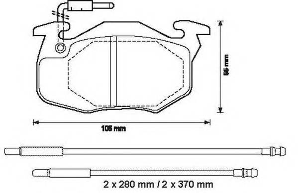 JURID 571525J Комплект гальмівних колодок,