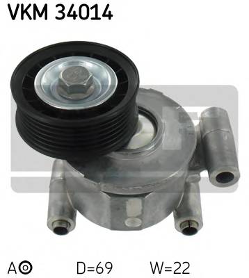 SKF VKM 34014 Натяжной ролик, поликлиновой