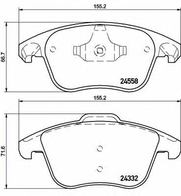 BREMBO P61 117 Гальмiвнi колодки, к-кт.