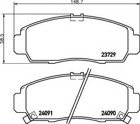 HELLA 8DB 355 009-771 Комплект тормозных колодок,