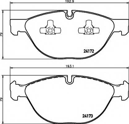 HELLA 8DB 355 012-661 Комплект тормозных колодок,