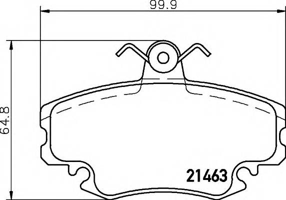 HELLA 8DB 355 018-131 Комплект тормозных колодок,