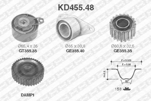 SNR KD455.48 Комплект ременя ГРМ