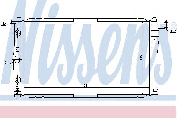 NISSENS 616591 Радиатор, охлаждение двигателя