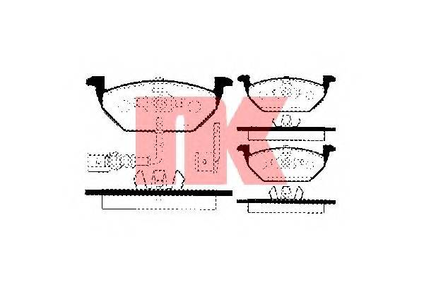 NK 224745 Комплект гальмівних колодок,