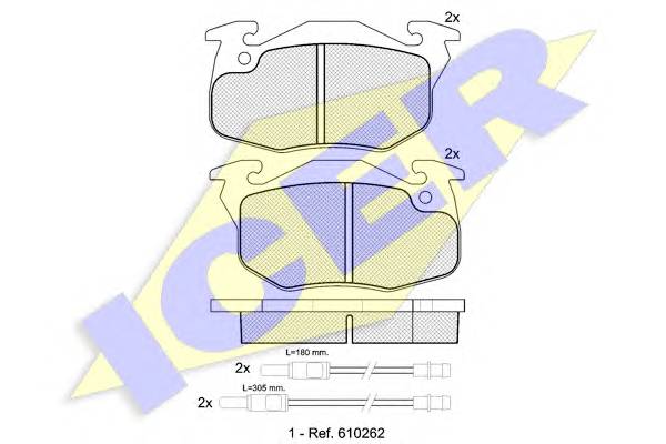 ICER 180866 Комплект тормозных колодок,